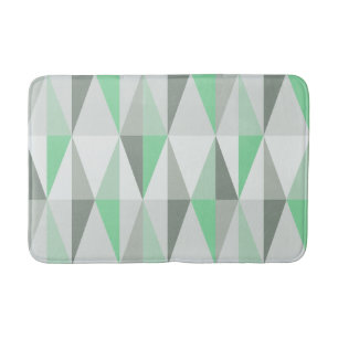 MidCentury Modern Triangles Mint Bath Mat
