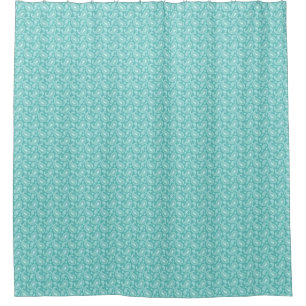 Midcentury Modern Turquoise Paisley Shower Curtain