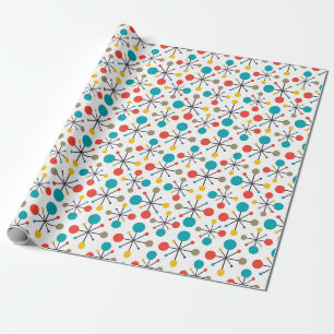 MidCentury Modern Vintage Retro Abstract Decoupage Wrapping Paper