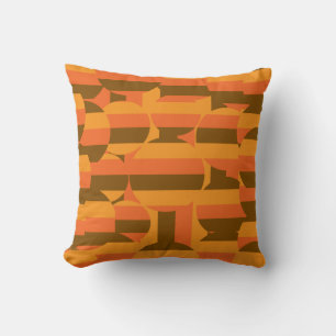 midcentury retro groovy 70s geometric art cushion