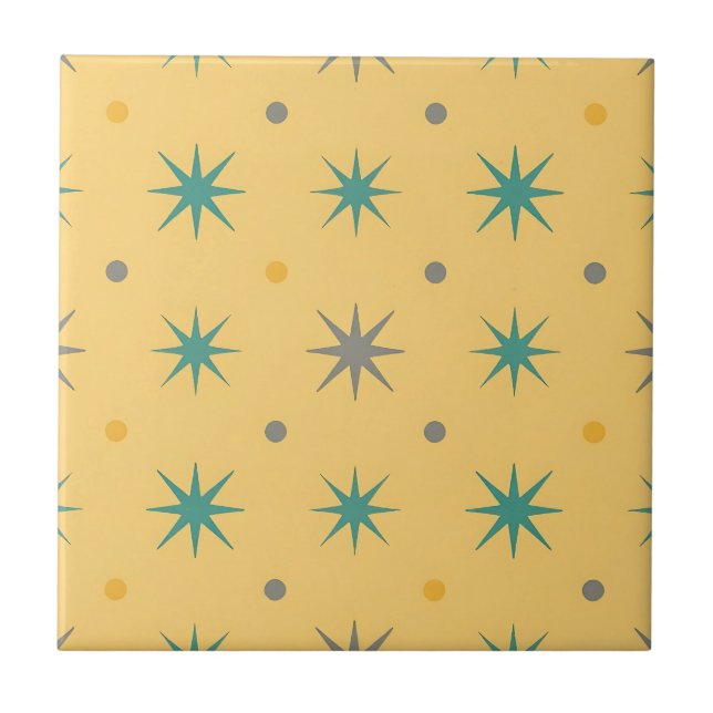 Midcentury Starburst Seamless Pattern Tile (Front)