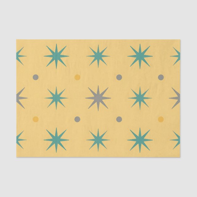 Midcentury Starburst Seamless Pattern Tissue Paper (Front)