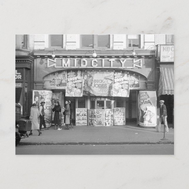 Midcity Movie Theatre, 1937 Postcard (Front)