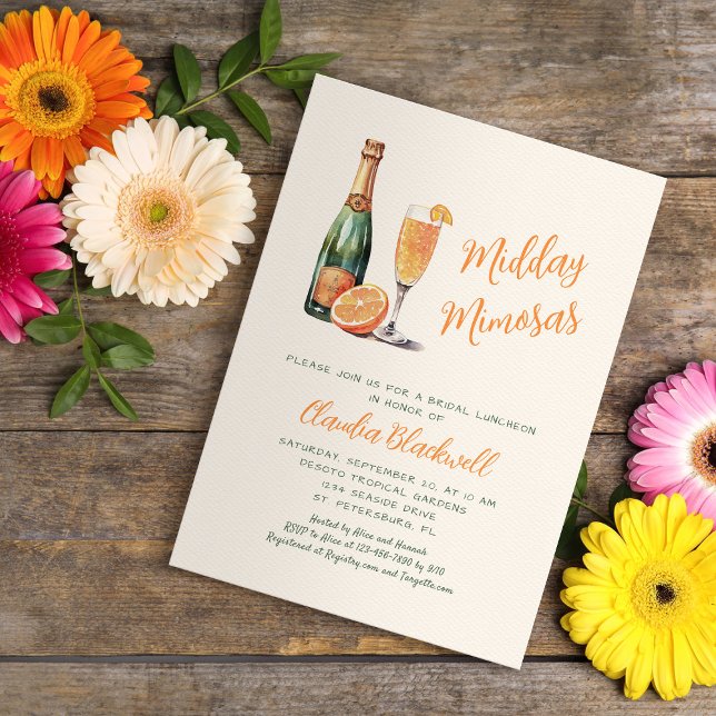 Midday Mimosas Luncheon Bridal Shower Invitation (Creator Uploaded)