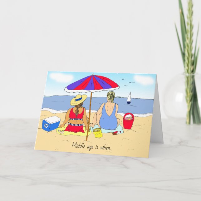 MIddle Age Humour, Friendship Funny Card (Front)