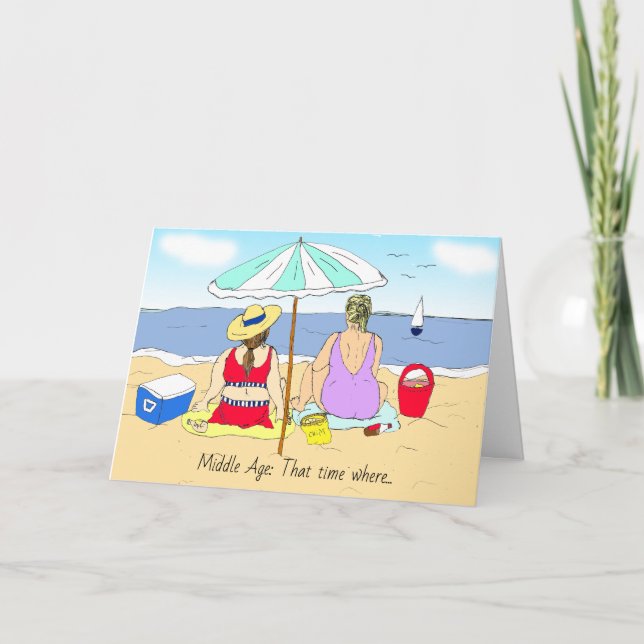 MIddle Age Humour, Friendship Funny Card (Front)