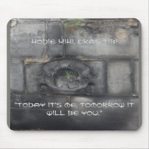 Middle Ages Tombstone with Latin on it Mouse Mat