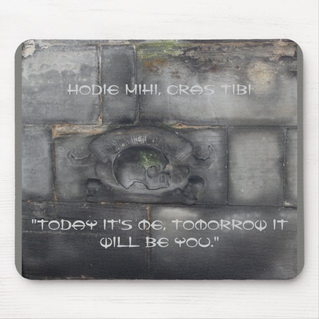 Middle Ages Tombstone with Latin on it Mouse Mat (Front)