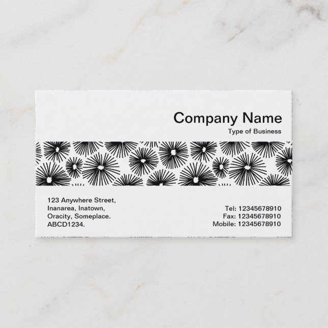 Middle Band - 101115 - Black on White Business Card (Front)