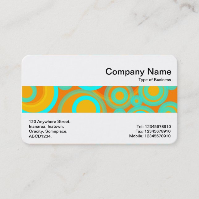 Middle Band - Abstract Circles Business Card (Front)