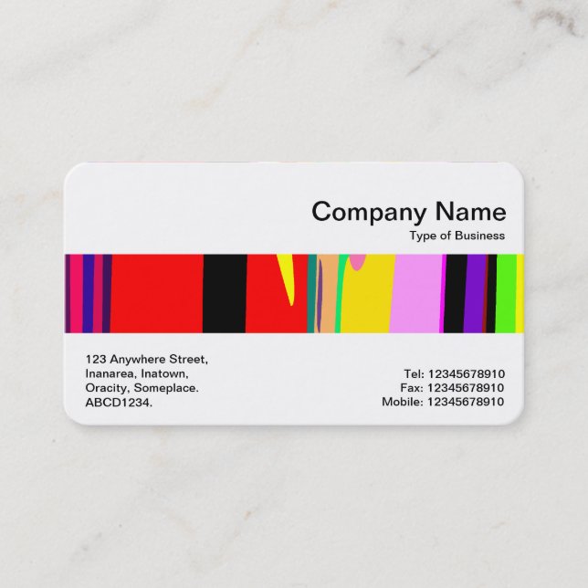Middle Band - Abstract Colours 02 Business Card (Front)