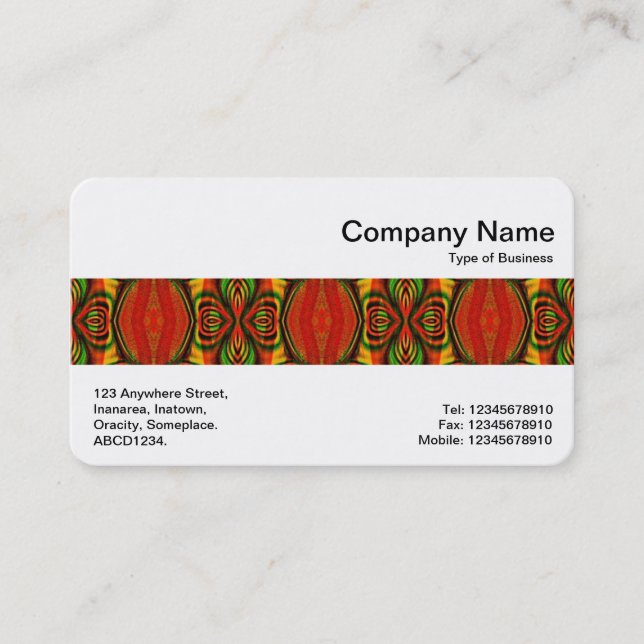 Middle Band - Abstract Geometric Pattern Business Card (Front)