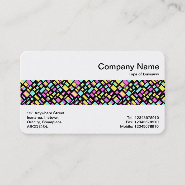 Middle Band - Abstract Rectangles Business Card (Front)