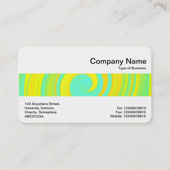 Middle Band - Abstract Swirl 250816 - 01b Business Card (Front)