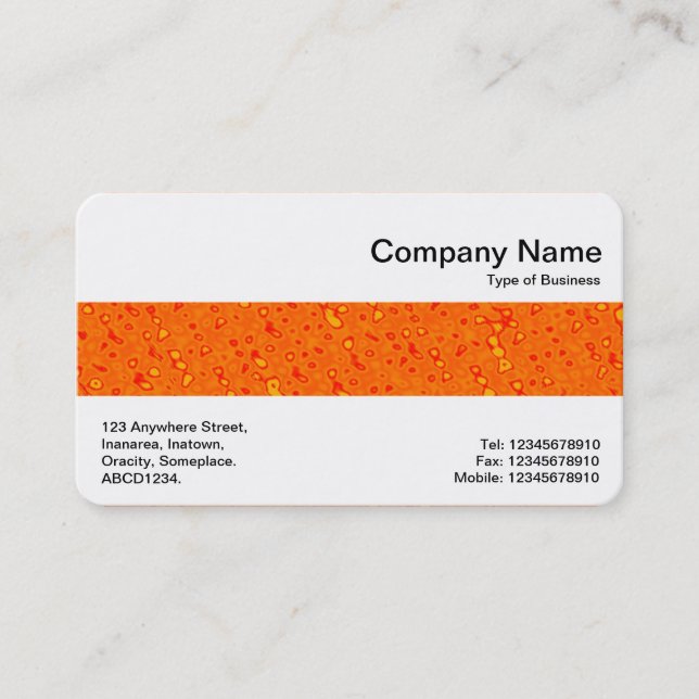 Middle Band - Alien Orange Business Card (Front)