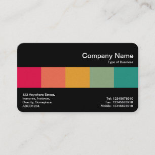 Middle Band (Black-White) - Colours (Gold) Business Card