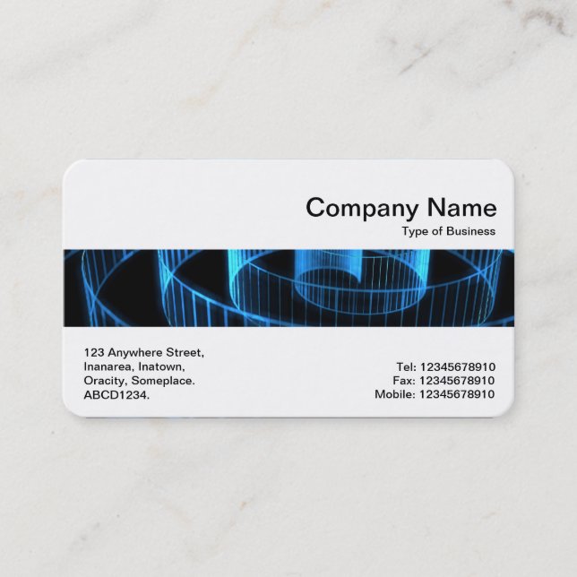 Middle Band - Blue Spiral Business Card (Front)