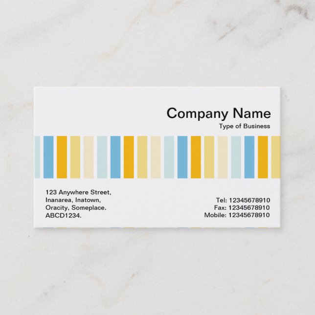 Middle Band - Colour Sripes 02 Business Card (Front)