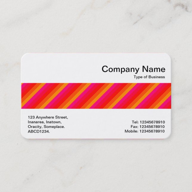 Middle Band - Colour Stripes Business Card (Front)