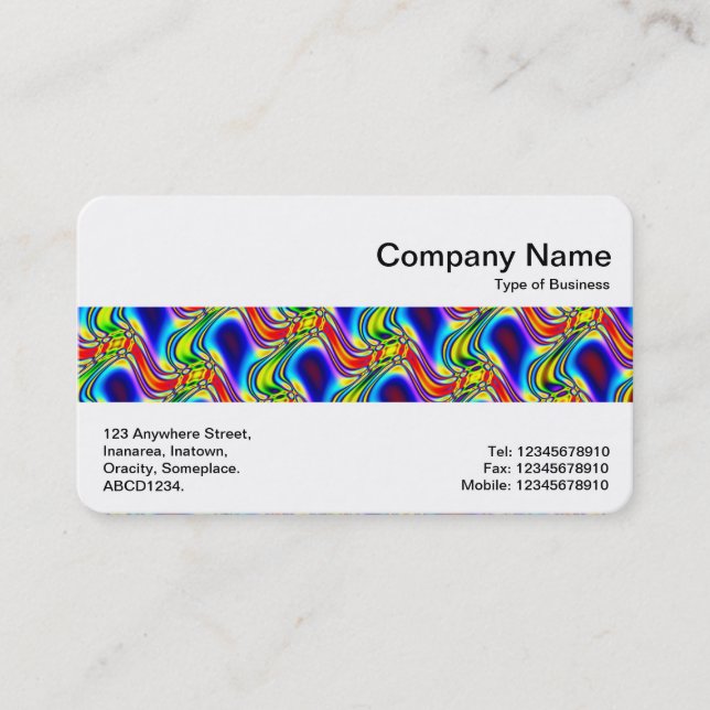 Middle Band - Colourful Abstract Business Card (Front)