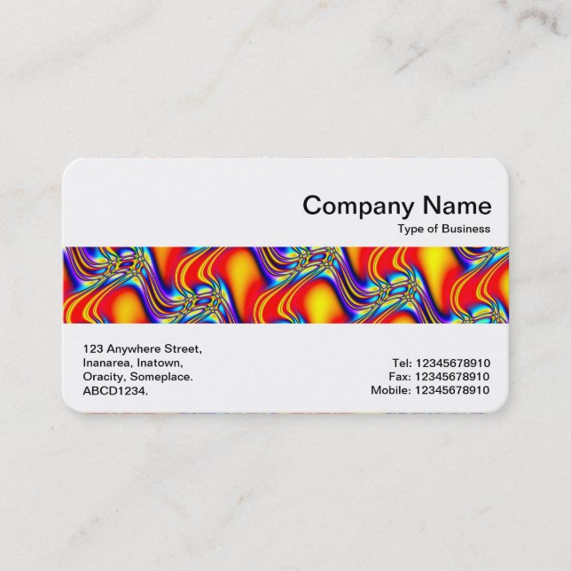Middle Band - Colourful Abstract Business Card (Front)
