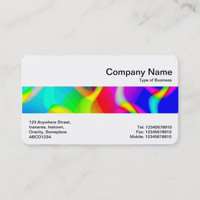 Middle Band - Colourful Abstract Business Card (Front)
