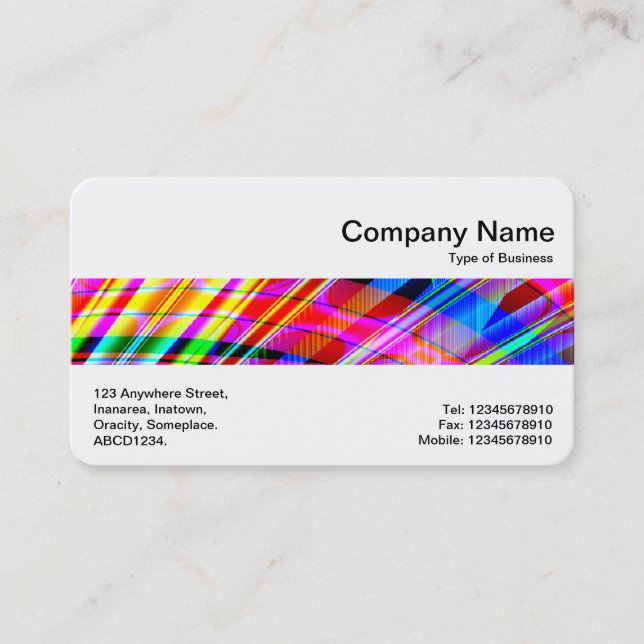 Middle Band - Colourful Fractal Business Card (Front)