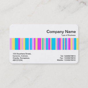 Middle Band - Colourful Stripes Business Card