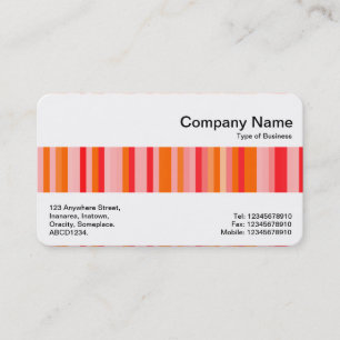 Middle Band - Colourful Stripes Business Card