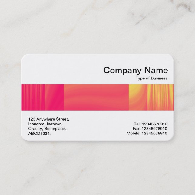 Middle Band - Electric Peach Business Card (Front)