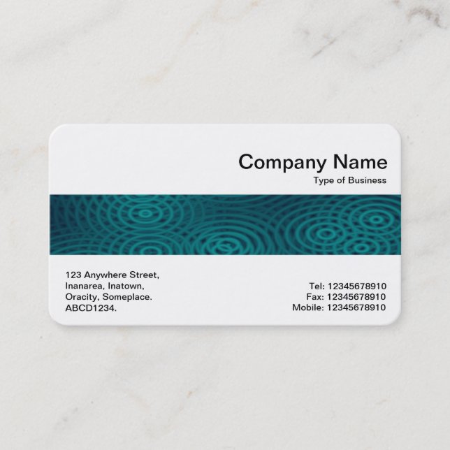 Middle Band - Electric Rain Aqua Blue Business Card (Front)