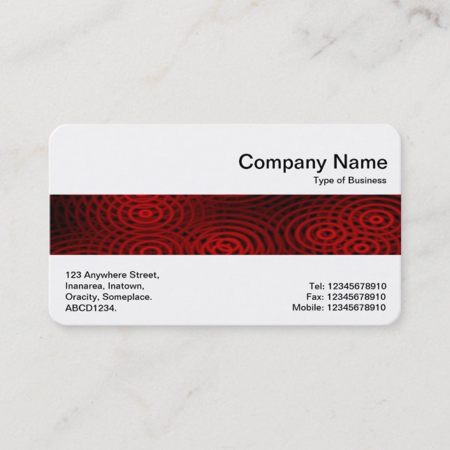 Middle Band - Electric Rain Red Business Card (Front)