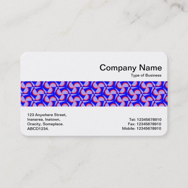 Middle Band - Geometric Abstract Pattern Business Card (Front)