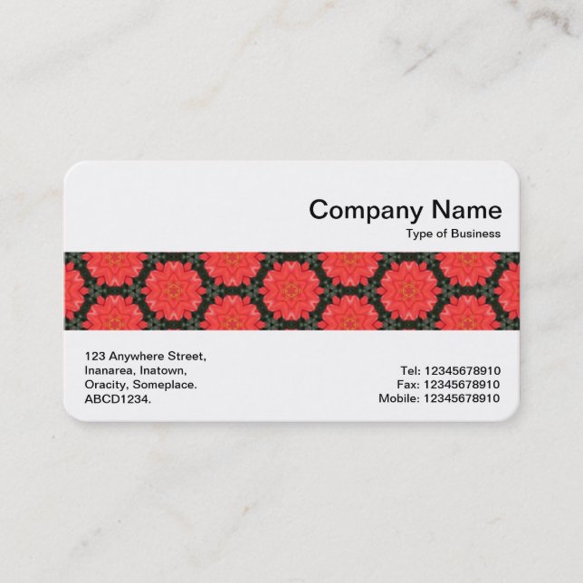 Middle Band - Geometric Flower Pattern Business Card (Front)