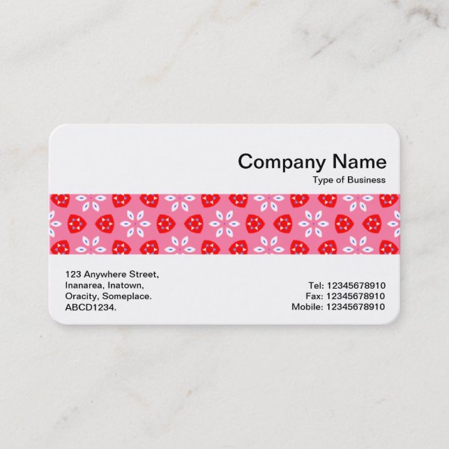Middle Band - Geometric Flowers 02 Business Card (Front)