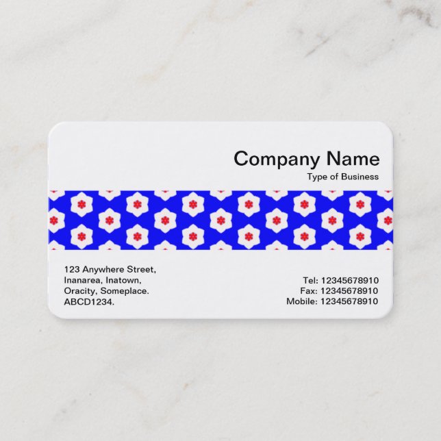 Middle Band - Geometric Flowers Business Card (Front)