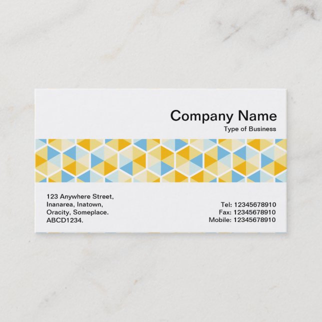 Middle Band - Hexagonal Pattern 03 Business Card (Front)