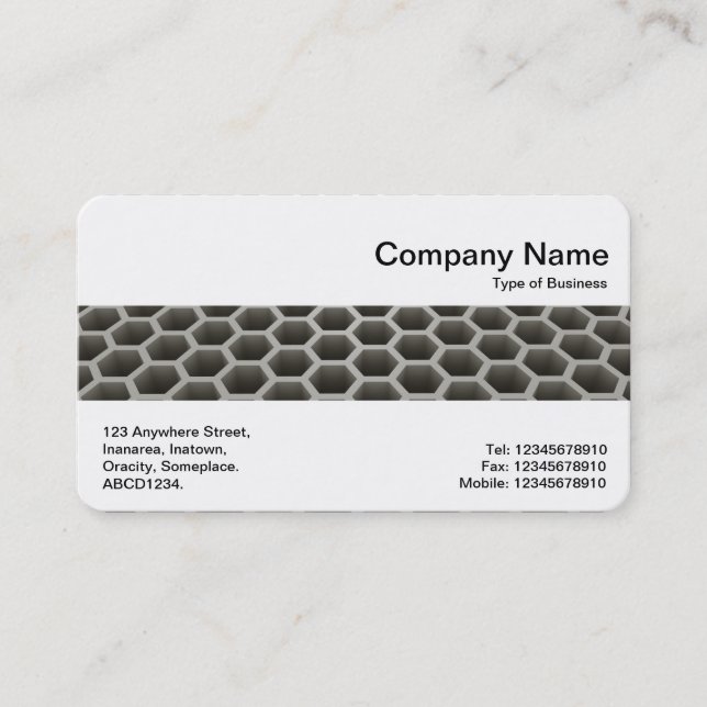 Middle Band - Honeycomb in Perspective (Warm) Business Card (Front)