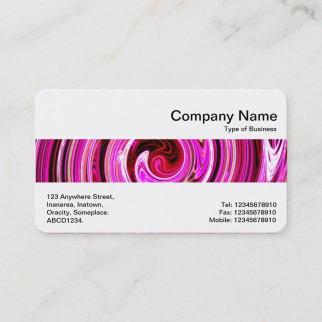 Middle Band - Pink Vortex Business Card (Front)