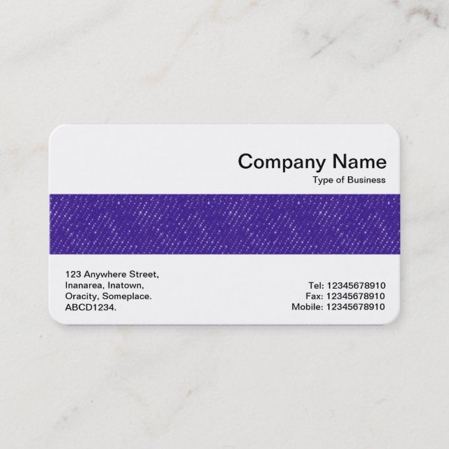 Middle Band - Purple Denim Business Card (Front)