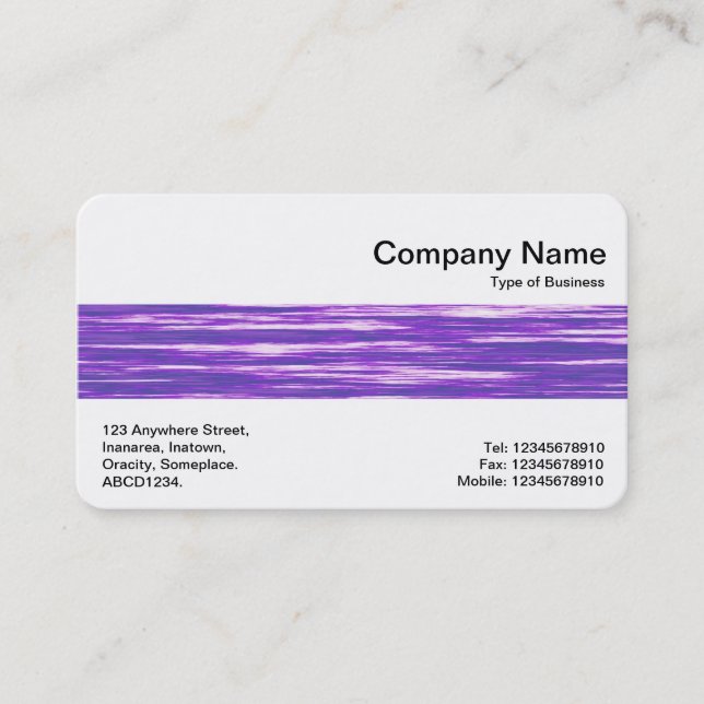 Middle Band - Purple Water Business Card (Front)