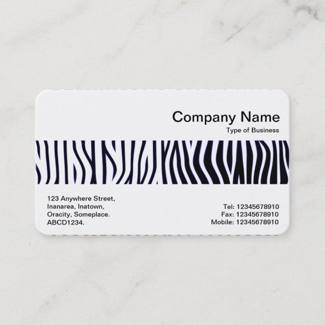 Middle Band - Robo-Zebra Business Card (Front)
