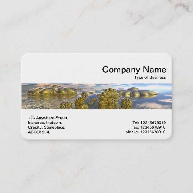 Middle Band - Sea of Golden Flowers Business Card (Front)
