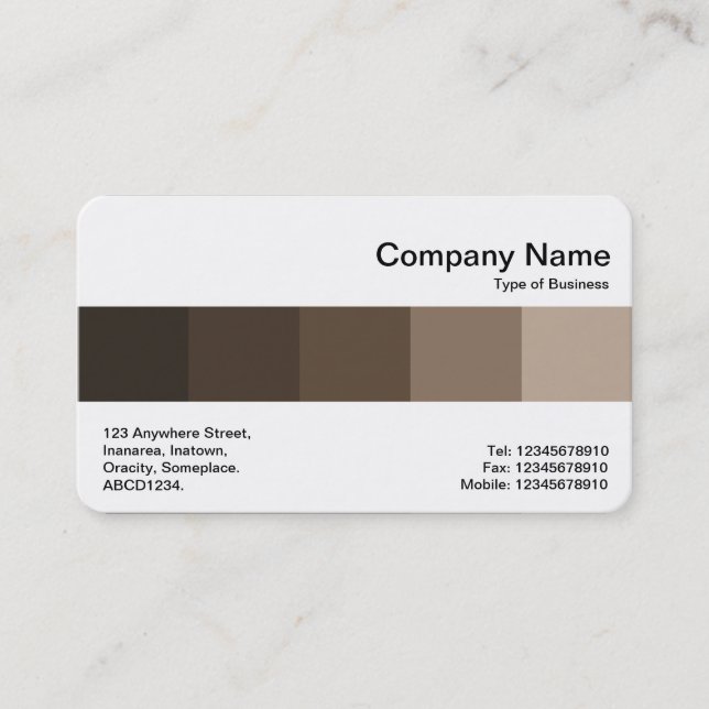 Middle Band - Shades of Brown Business Card (Front)