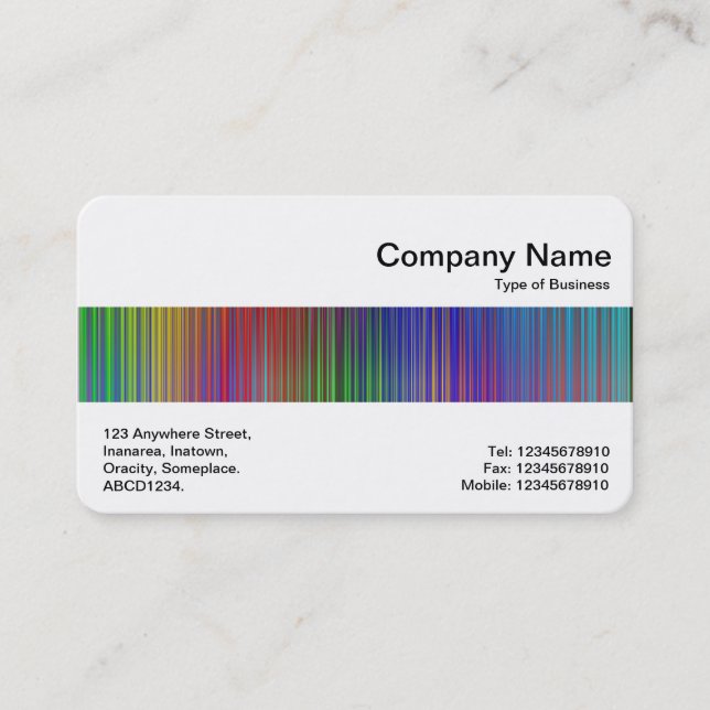 Middle Band - Spectrum Curtain Business Card (Front)
