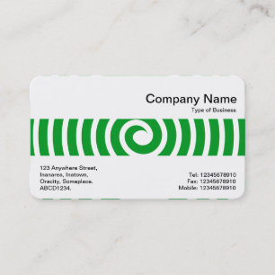 Middle Band - Spiral - Grass Green Business Card