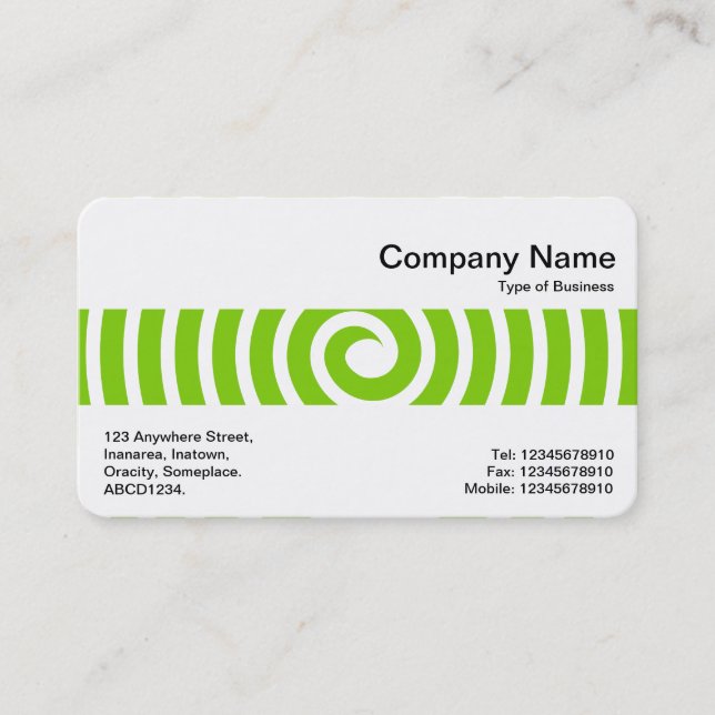 Middle Band - Spiral - Martian Green Business Card (Front)