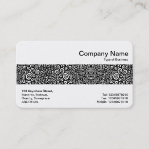 Middle Band - Spirals Abstract - Black Business Card