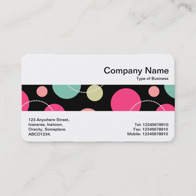 Middle Band - Spots and Circles 150816 Business Card (Front)