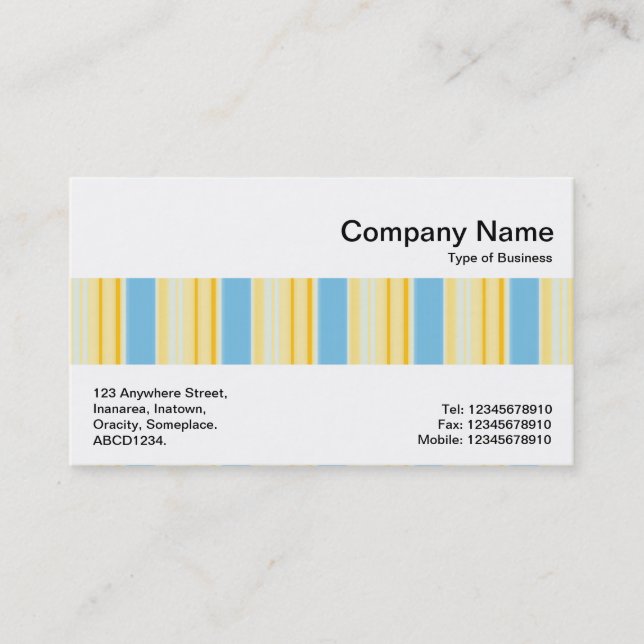 Middle Band - Stripes 310515 (02) Business Card (Front)